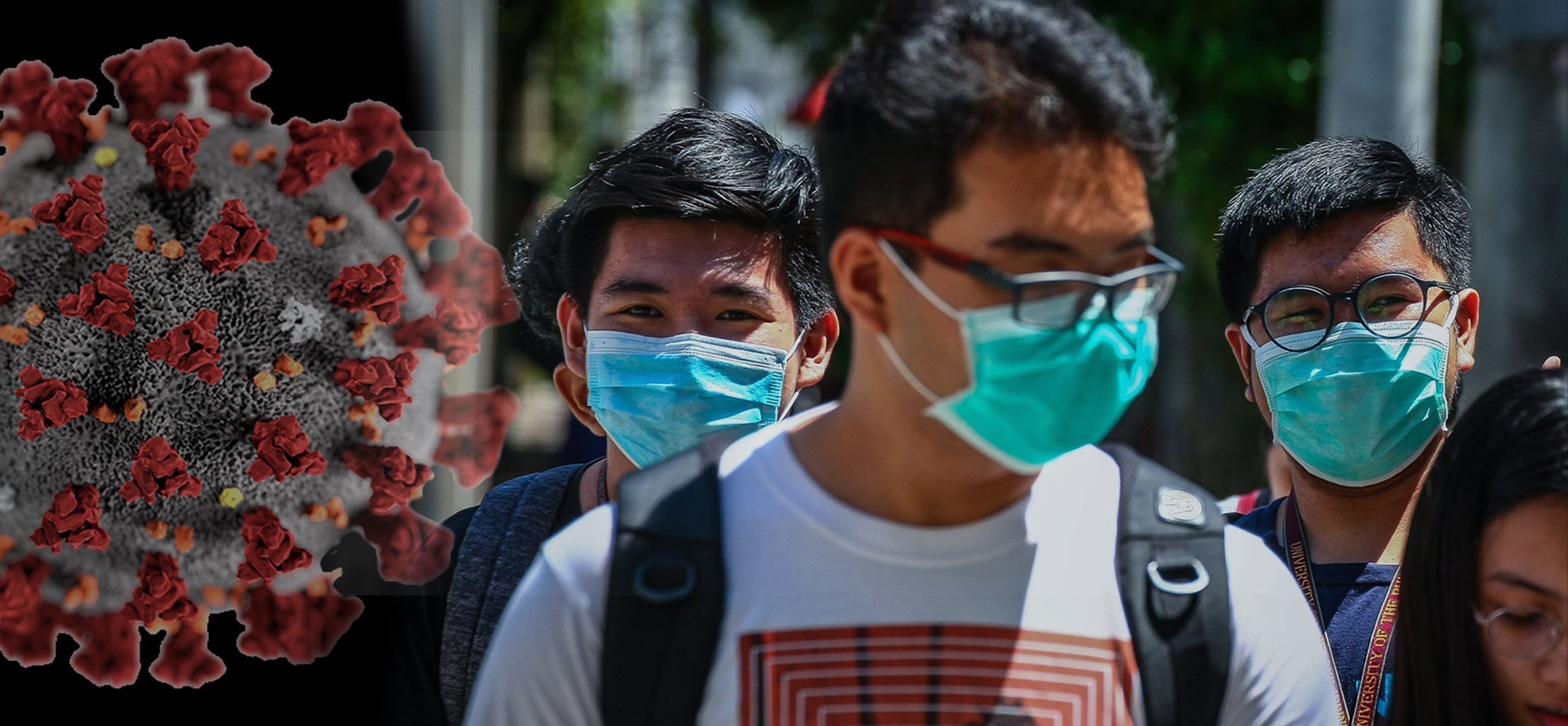 people with face masks