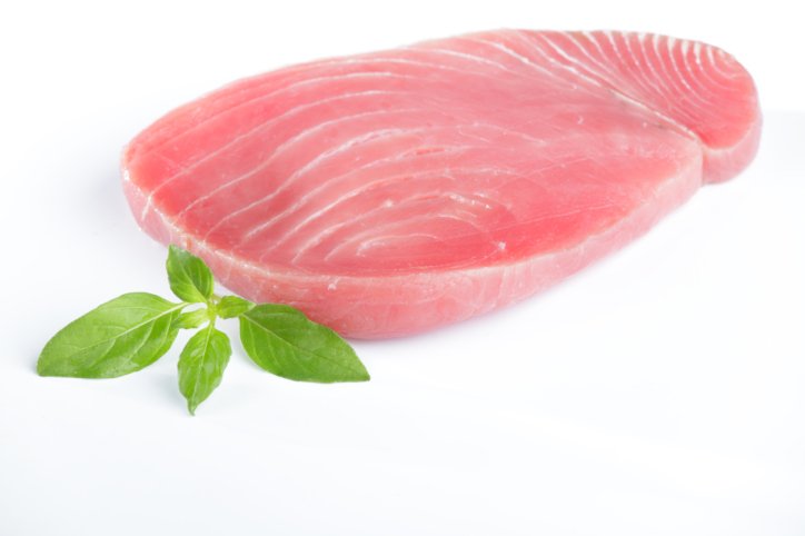 Raw tuna steak